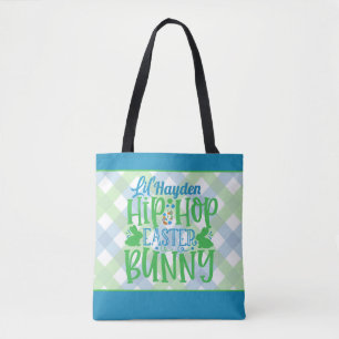 Speciaal ADD-NAAM Lil Hip Hop Easter Bunny Tote Bag