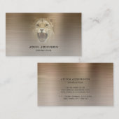 Speciaal advies van de Lion Sepia Metallic Steel Visitekaartje (Voorkant / Achterkant)