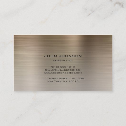 Speciaal advies van de Lion Sepia Metallic Steel Visitekaartje (Achterkant)