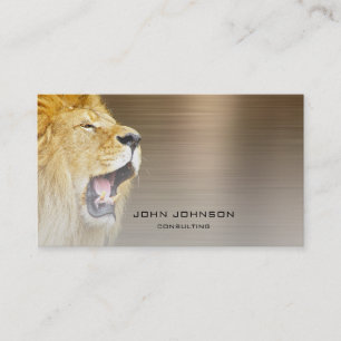 Speciaal advies van de Lion Sepia Metallic Steel Visitekaartje