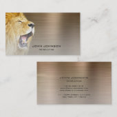 Speciaal advies van de Lion Sepia Metallic Steel Visitekaartje (Voorkant / Achterkant)