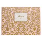 Speciaal afbeelding en glam - Roze en goud Groot Cadeauzakje (Voorkant)