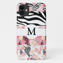 Speciaal afdrukken in Floral Black en White Case-Mate iPhone Case