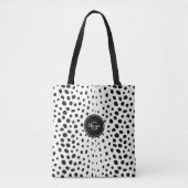 Speciaal afdrukken van zwarte en witte Cheetah-die Tote Bag (Voorkant)