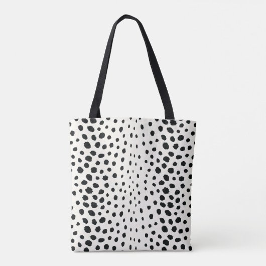 Speciaal afdrukken van zwarte en witte Cheetah-die Tote Bag (Achterkant)