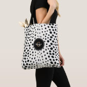 Speciaal afdrukken van zwarte en witte Cheetah-die Tote Bag (Dichtbij)