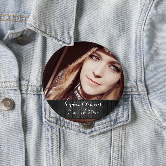 Speciaal Afstudeerder Rustic Black Wood Ronde Button 4,0 Cm (In situ)