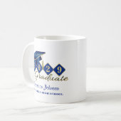 Speciaal Afstuderen blauw en goud 20XX Koffiemok (Voorkant links)