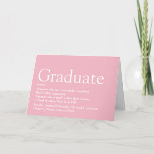 Speciaal Afstuderen definitie Girly Pink Kaart