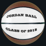 Speciaal Afstuderen Naam Klasse Jaar Sport Cadeaus Mini Basketbal<br><div class="desc">Fun gift voor de afstuderen atleet - voeg gepersonaliseerde naam en klassenjaar of een andere tekst aan dit douanemanker voor een geweldige themacadeau van de douanesport toe. Verander indien gewenst tekstkleuren in uw schoolkleuren of favoriete kleur.</div>