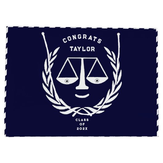 Speciaal Afstuderen rechtenschool Grote cadeautas (Achterkant)