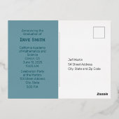 speciaal Afstuderen-uitnodigings-Briefkaart voor F Folie Uitnodiging Briefkaart (Achterkant)