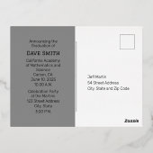 speciaal Afstuderen-uitnodigings-Briefkaart voor F Folie Uitnodiging Briefkaart (Achterkant)