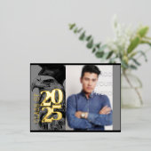 speciaal Afstuderen-uitnodigings-Briefkaart voor F Folie Uitnodiging Briefkaart (Staand Voorkant)