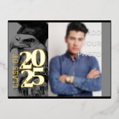 speciaal Afstuderen-uitnodigings-Briefkaart voor F Folie Uitnodiging Briefkaart (Voorkant)