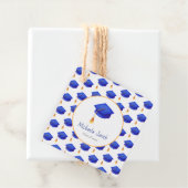 Speciaal Afstuderen van de Royal Blue Graduation C Bedankjes Labels (In situ)