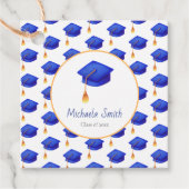 Speciaal Afstuderen van de Royal Blue Graduation C Bedankjes Labels (Voorkant)