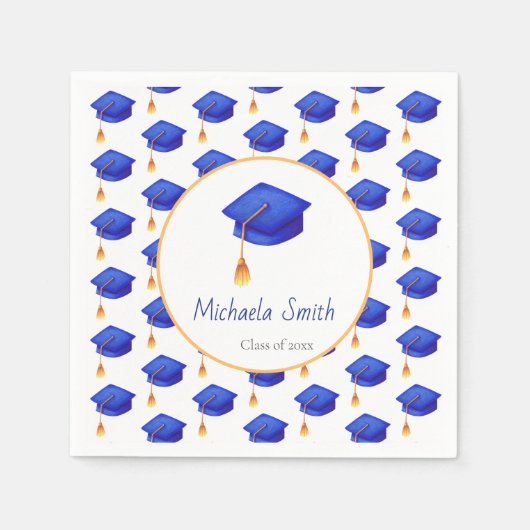 Speciaal Afstuderen van de Royal Blue Graduation C Servet (Voorkant)