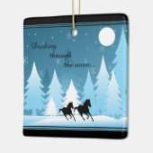 Speciaal aftappen door het sneeuwpaard keramisch ornament (Links)