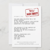 Speciaal agent spion voor verrassende partij kaart (Voorkant)