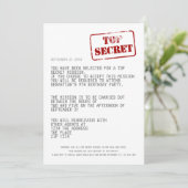 Speciaal agent spion voor verrassende partij kaart (Staand voorkant)