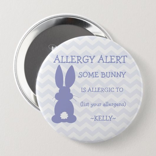 Speciaal alarm voor paasvoeding ronde button 4,0 cm (Voorkant /achterkant)