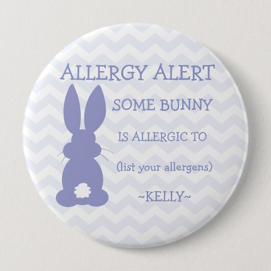 Speciaal alarm voor paasvoeding ronde button 4,0 cm (Voorkant)