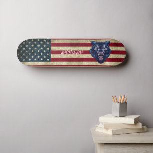 Speciaal Amerikaans blauw wolvenskateboard Persoonlijk Skateboard