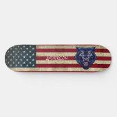 Speciaal Amerikaans blauw wolvenskateboard Persoonlijk Skateboard (Horizontaal)