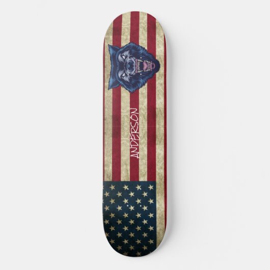 Speciaal Amerikaans blauw wolvenskateboard Persoonlijk Skateboard (Voorkant)