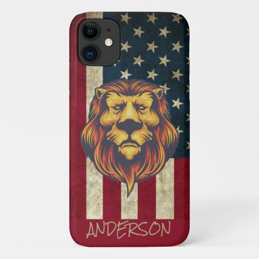 Speciaal Amerikaans Golden Lion Skateboard Case-Mate iPhone Case (Achterkant)