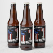 Speciaal Amerikaans Patriot Soldaat Vlag Bier Etiket (Flessen)