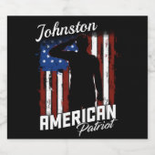 Speciaal Amerikaans Patriot Soldaat Vlag Bier Etiket (Enkel label)