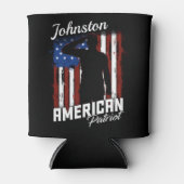 Speciaal Amerikaans Patriot Soldaat Vlag Blikjeskoeler (Voorkant)