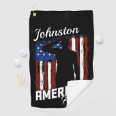 Speciaal Amerikaans Patriot Soldaat Vlag Golfhanddoek (Insitu)