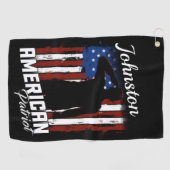 Speciaal Amerikaans Patriot Soldaat Vlag Golfhanddoek (Horizontaal)