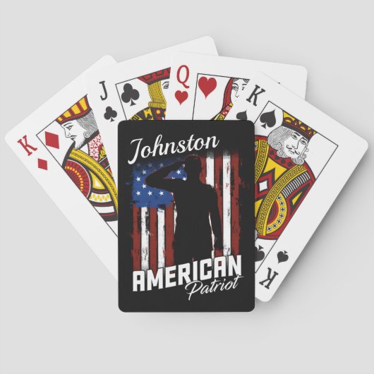 Speciaal Amerikaans Patriot Soldaat Vlag Pokerkaarten (Achterkant)