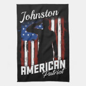 Speciaal Amerikaans Patriot Soldaat Vlag Theedoek (Verticaal)