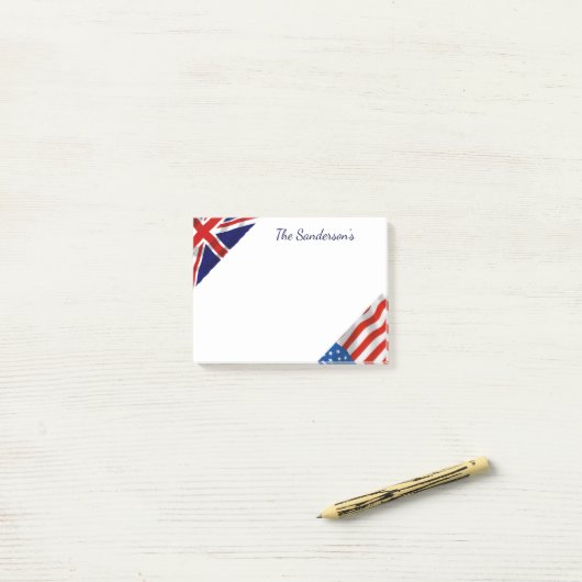 Speciaal Amerikaans patriottisch Post-it® Notes (Op bureau)