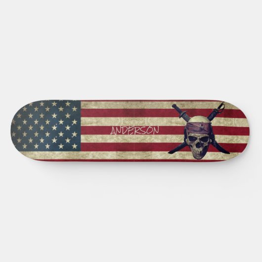 Speciaal Amerikaans Piraat met zwaarden Persoonlijk Skateboard (Horizontaal)
