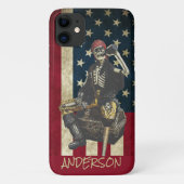 Speciaal Amerikaans Skeleton Pirate Case-Mate iPhone Case (Achterkant)