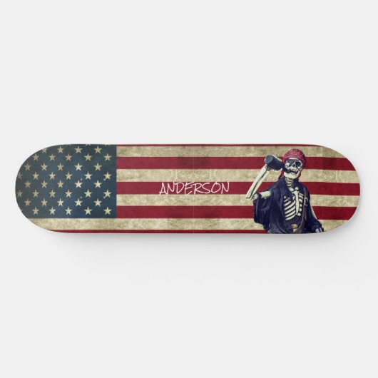 Speciaal Amerikaans Skeleton Pirate Skateboard (Horizontaal)