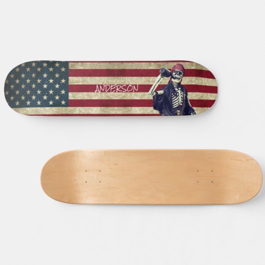 Speciaal Amerikaans Skeleton Pirate Skateboard (Horizontaal)