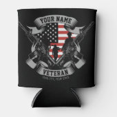 Speciaal Amerikaans Veteraan Proud Vet Vlag Vereni Blikjeskoeler (Voorkant)