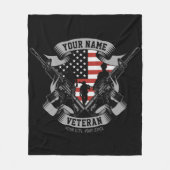 Speciaal Amerikaans Veteraan Proud Vet Vlag Vereni Fleece Deken (Voorkant)