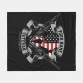 Speciaal Amerikaans Veteraan Proud Vet Vlag Vereni Fleece Deken (Voorkant (Horizontaal))