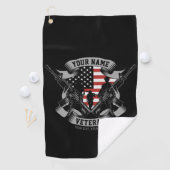 Speciaal Amerikaans Veteraan Proud Vet Vlag Vereni Golfhanddoek (Insitu)