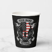 Speciaal Amerikaans Veteraan Proud Vet Vlag Vereni Papieren Bekers (Voorkant)