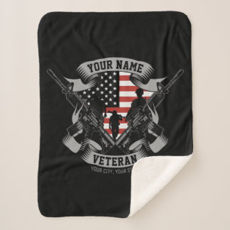 Speciaal Amerikaans Veteraan Proud Vet Vlag Vereni Sherpa Deken