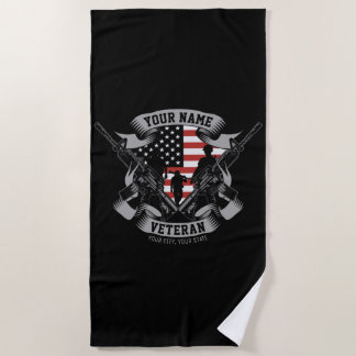 Speciaal Amerikaans Veteraan Proud Vet Vlag Vereni Strandlaken